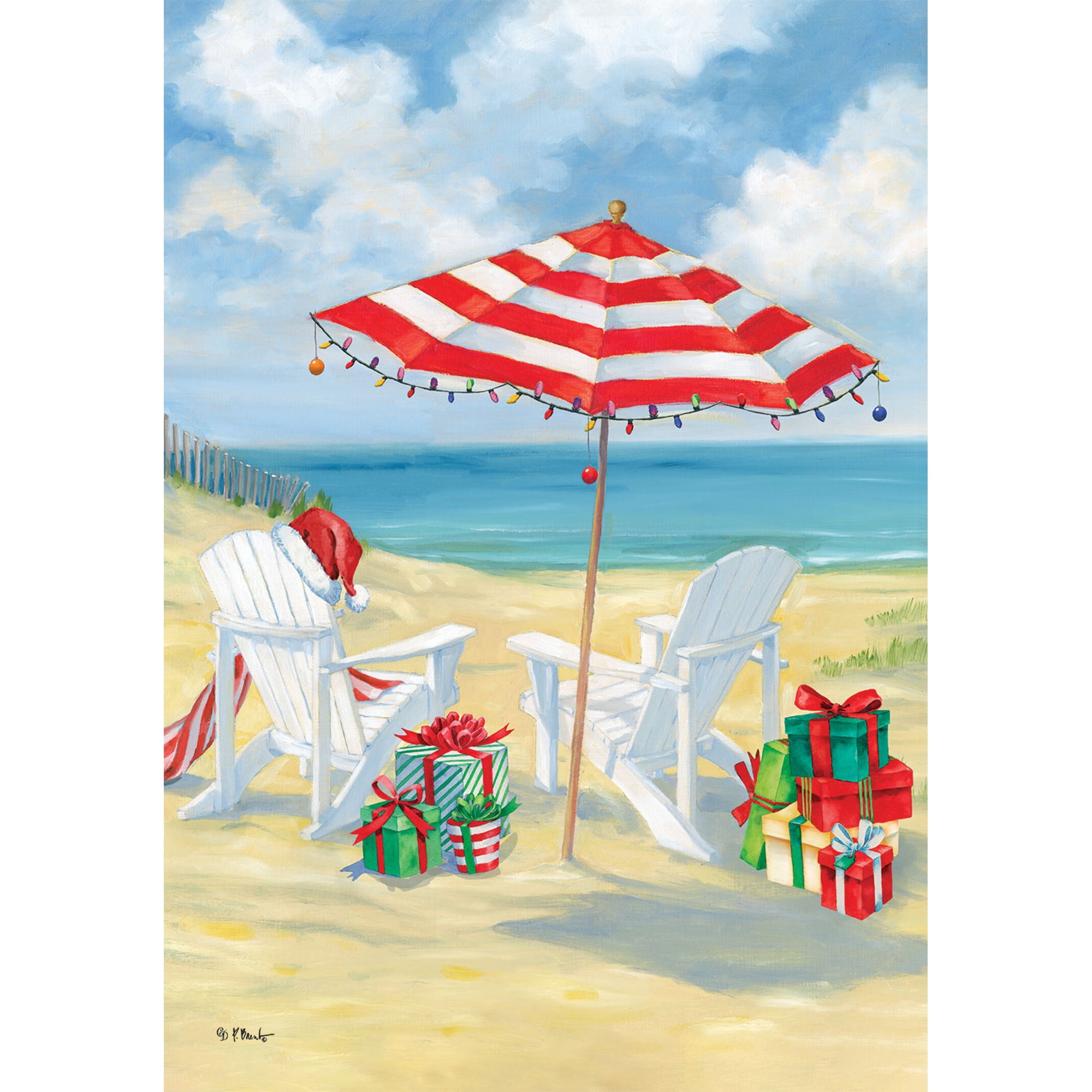 Christmas Beach 4705 Decorative Flag