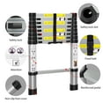 thumbnail image 3 of BOWEITI Telescoping Extension Aluminum Ladder 8.5FT 330lb Capacity 9 Steps, 3 of 7