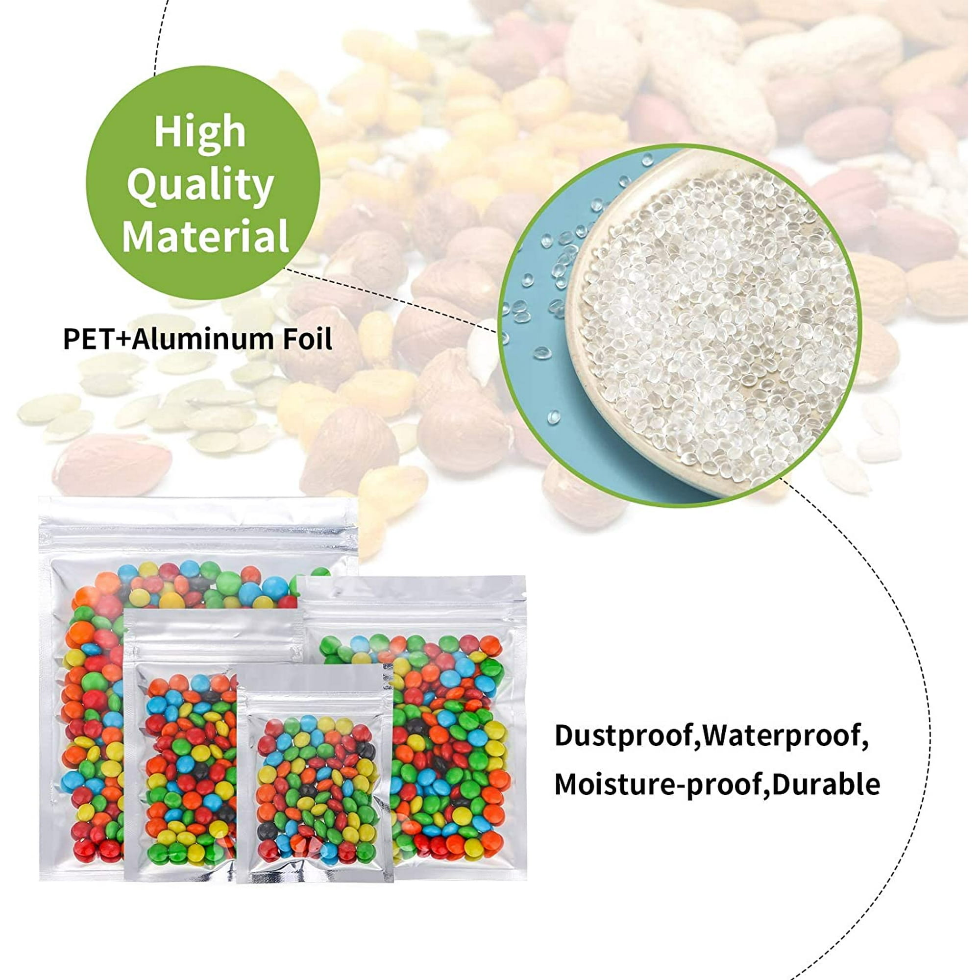 100 pcs customized printed bags mylar aluminum foil zip lock pouch food storage moisture proof keep aroma bags sale