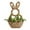 D #011, variant on Bunny Basket Hanging Wall Pocket Spring Decor, Hand Woven Wicker Easter Bunny Basket for Front Door Decorations Indoor or Outdoor