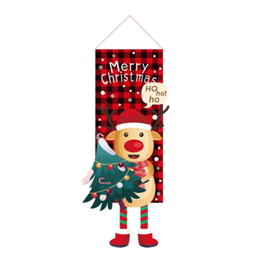 Beistle Christmas Elves Door Cover - 30 Inch Wide By 5 Feet Tall Colorful Plastic Holiday Decoration