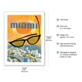 thumbnail image 2 of Miami Florida - Vintage Travel Poster by David Klein c.1960s - Bamboo Fine Art 290gsm Paper (Unframed) 12x16in, 2 of 4