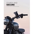 thumbnail image 4 of Lamicall Bike Phone Holder, Motorcycle Phone Mount, Quick Install Handlebar Clips Phone Holder for Bike Motorcycle Fits Apple and Android 4.7" - 6.8" Cell Phones - BP03 Black, 4 of 8