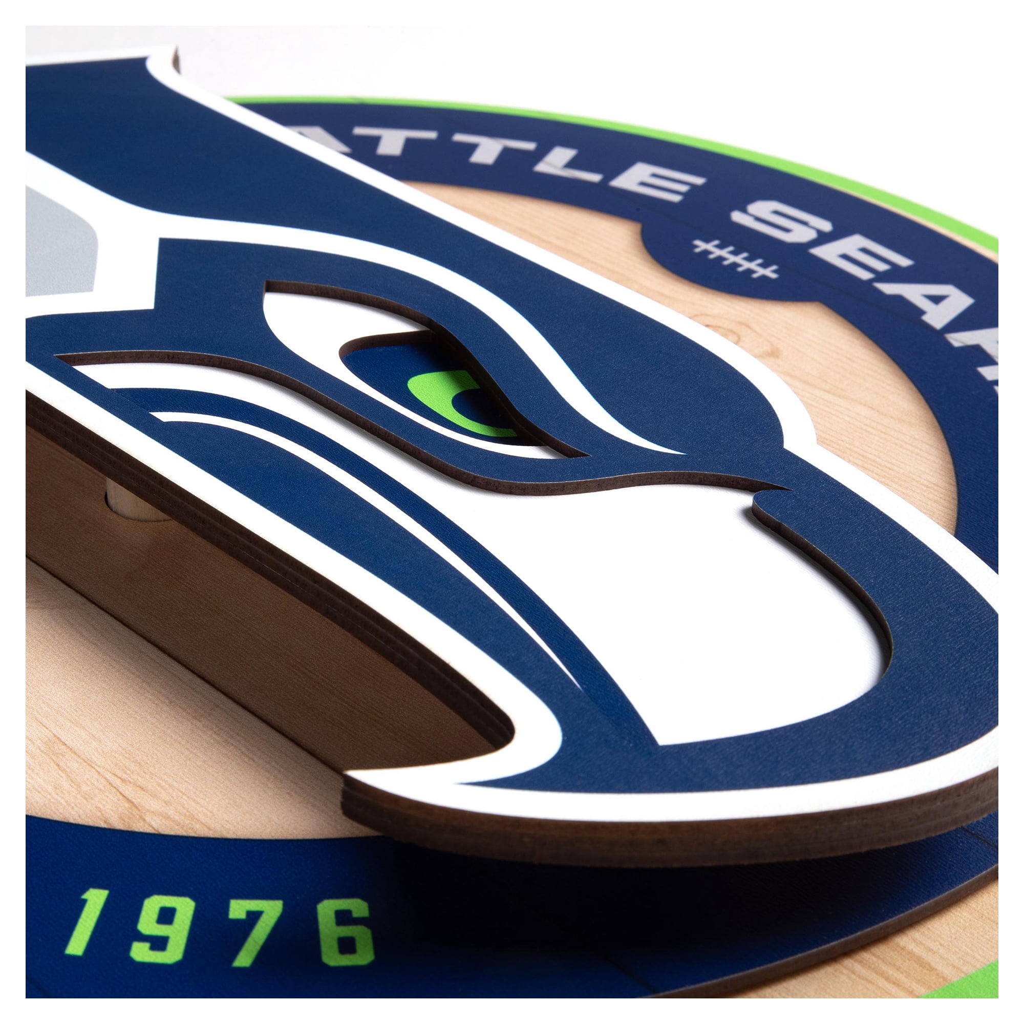 IDNA Seattle Seahawks 15" x 15" 3DX Logo Circle Backer Wall Art