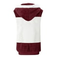 thumbnail image 4 of FAIWAD Womens Vests Sleeveless Fleece Jacket Color Block Zip Hoodie Outerwear Fall Winter Plus Size Coat, 4 of 5