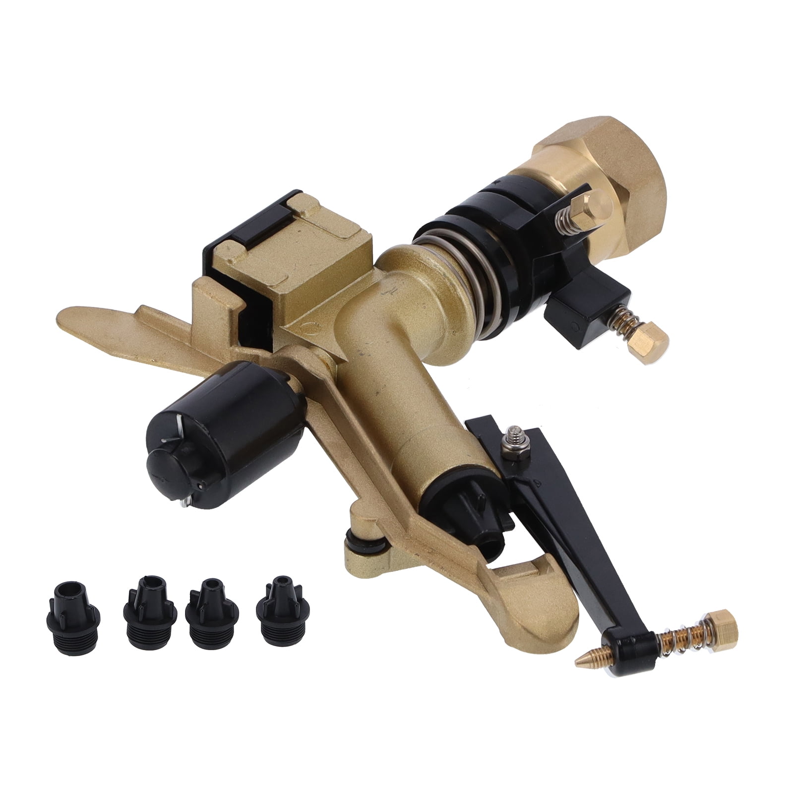 BIMZUC DN25 Rocker Arm Rotating Sprinkler Adjustable Angle Impact Sprinkler for Garden Irrigation Lawn Watering Tool