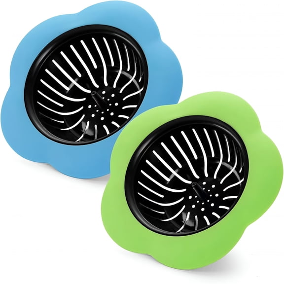 HIBIBUD 2 Pcs Kitchen Sink Strainer,Upgraded Silicone Sink Drain Strainer for Most Kitchen Sink Drain Basket 4.5"Diameter