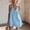 Sky Blue, variant on JOANKDMI Summer Mini Dresses for Women Casual V Neck Ruffle Strap Sleeveless Flowy Shift Sundress with Tie Front Lightweight Beach Vacation Cover Up Chic Outfits