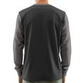 thumbnail image 3 of Hearthz Mens Henley T-Shirts Long Sleeve Fall 3-Button Color Block Men's Shirts Round Neck Jersey Baseball Tee Shirt, 3 of 4