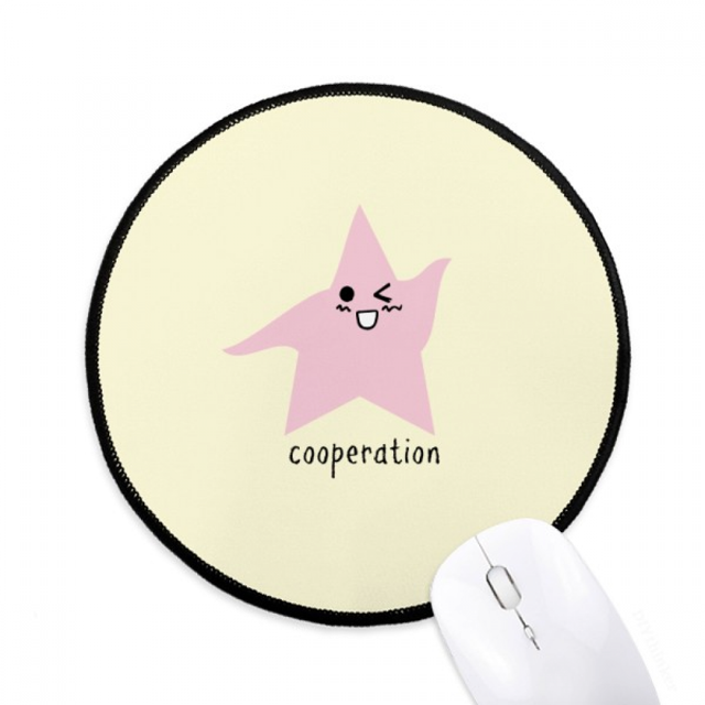 Starfish Lovely Animal Art Deco Fashion Mouse Pad Desktop Office Round Mat for Computer