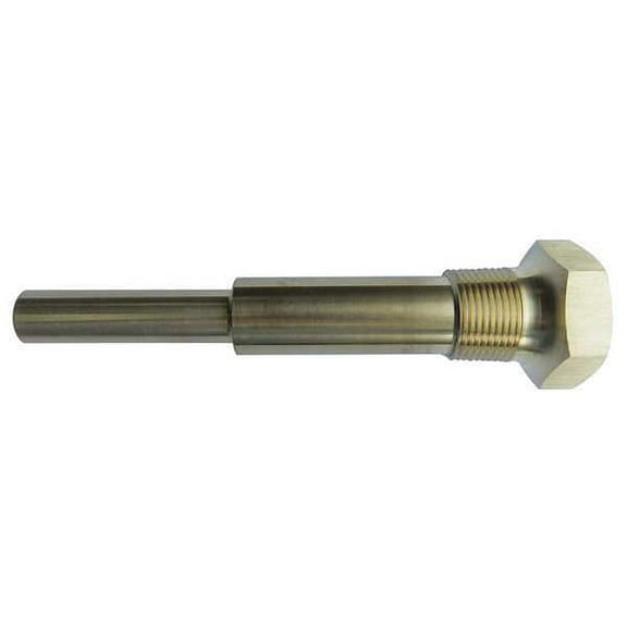 Manufacturer Varies Industrial Thermowell, Brass, 1-1/4-18 24C456