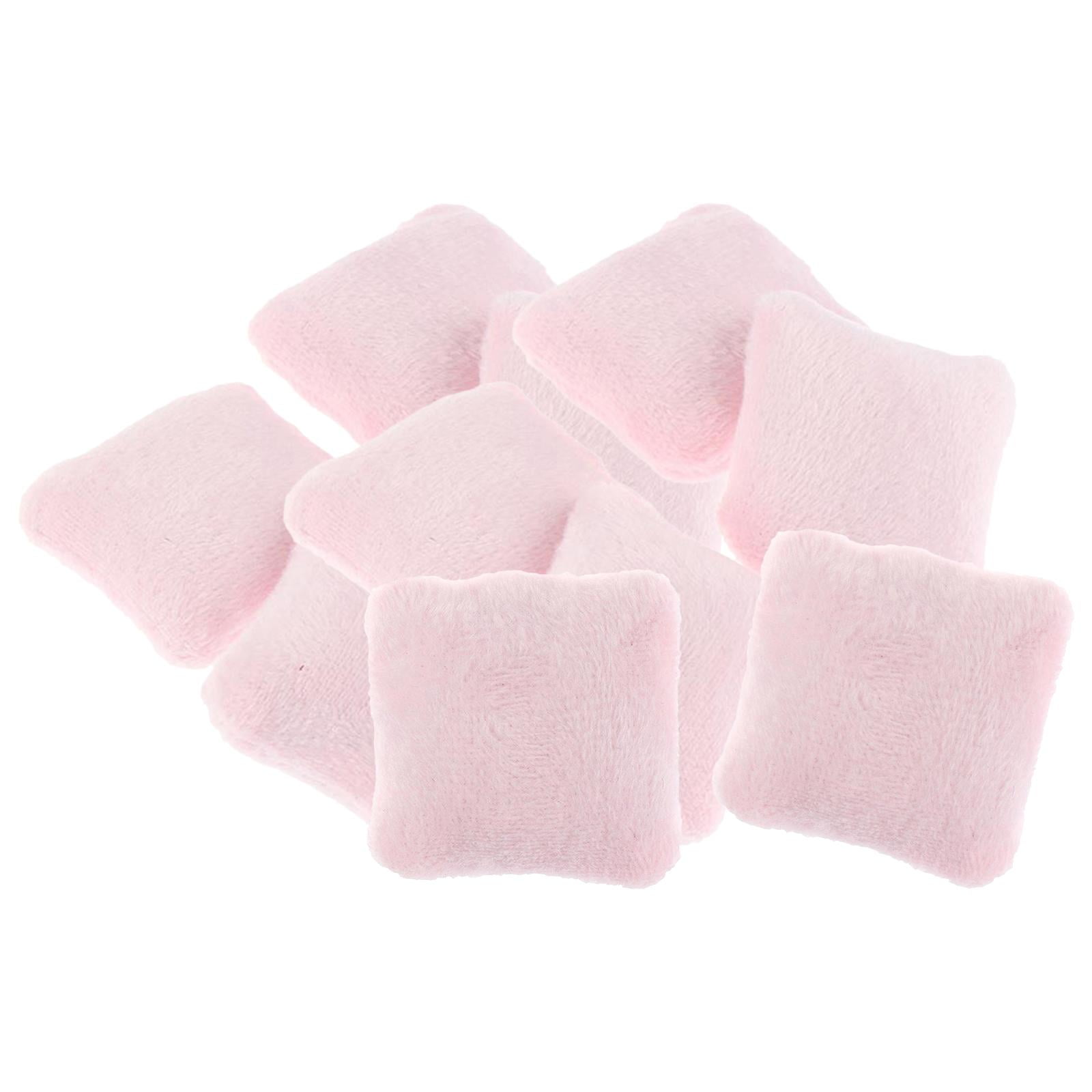 10pcs Pillow Cushions For Sofa Couch 1/12 Dollhouse Miniature 4x4cm Pink 