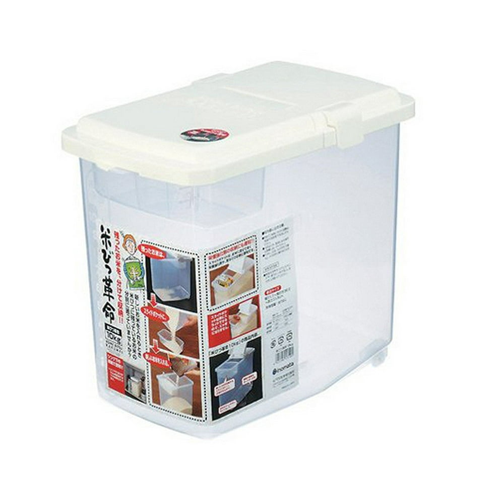 japanbargain plastic kome bitsu rice storage container, 22 lbs