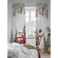 thumbnail image 3 of Christmas Truck Snowman Sheer Curtains 108 Inch Long 2 Panels, Xmas Ball Snowflakes Animal Gray Light Filtering Rod Pocket Semi Sheer Curtains, Sheer Voile Drapes for Living Room Bedroom, 52"x108", 3 of 5