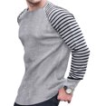 thumbnail image 2 of Suéter de cuello redondo para hombre Jersey ajustado Top de punto Jersey de fiesta Prendas de punto de manga larga, 2 of 4