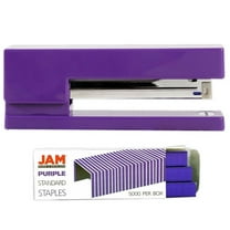 JAM Paper Office & Desk Set, Purple, 2/Pack, 1 Stapler & 1 Staples
