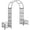 Gray#2, variant on Outdoor Garden Arch Outsunny 6.7' Steel Garden Arch Arbor with Scrollwork Hearts, Planter Boxes for Climbing Vines, Ceremony, Weddings, Party, Backyard, Lawn, Dark Gray,Wooden Garden Arch
