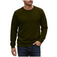 thumbnail image 4 of Kalauyu Mens Long Sleeve Shirt - Soft Casual Full Sleeves Crew Neck T Shirts for Men, 4 of 9