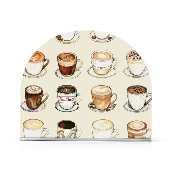 Ryvnso Coffee Lover Acrylic Napkin Holder Table Kitchen Paper Tissue Organization