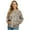 Bark Pattern Print, variant on SCRAWLGOD American Tribal Sunflower Horse Print Beige Women's Zip up Sweatshirt Jacket Crewneck Hoodless Running Sweatshirt with Pockets Loose Fit Stylish Comfy Coat, S