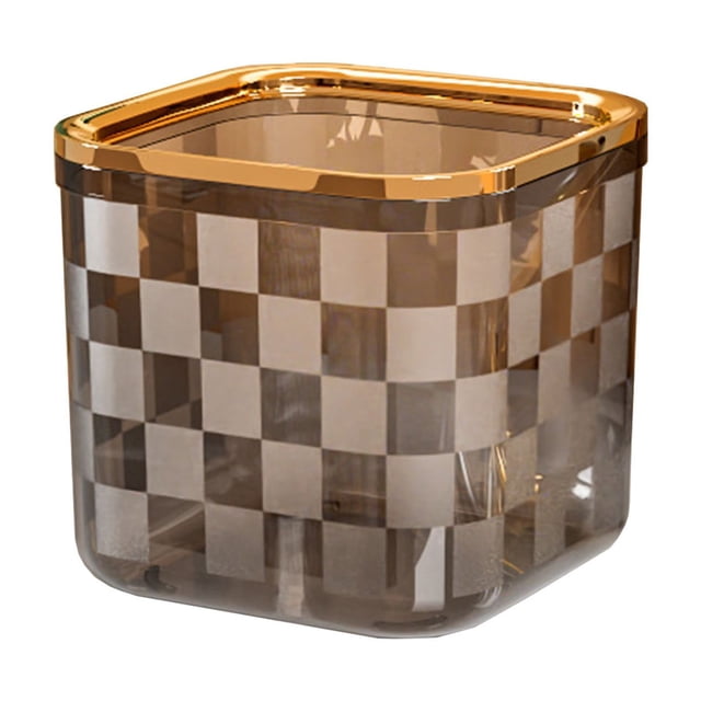 Birdeem Desktop Small Trash Can High Value Cute Pressure Ring without Lid Kitchen Table Bedroom Storage Large Non-Slip Heightened Bottom
