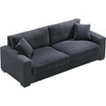 thumbnail image 2 of Us Pride Furniture Contemporary Corduroy Spacious Standard Sofa with Pillows, Black, 2 of 4