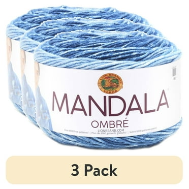 (3 pack) Lion Brand Yarn Mandala Ombre Harmony Ombre Cake Medium Acrylic Multi-color Yarn