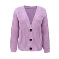 thumbnail image 3 of Vedolay Fall Tops for Women Fashion Casual Long Sleeve Open Front Business Lapel Suit Jackets with Pockets,Purple S, 3 of 5