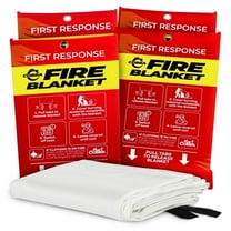 Mart Cobra Emergency Fire Blanket - 4 Pack -Fiberglass Fire Blanket for Home and Kitchen 40"x40"
