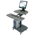 thumbnail image 2 of Adjustable Height Computer Workstation-Color:Gray, 2 of 2