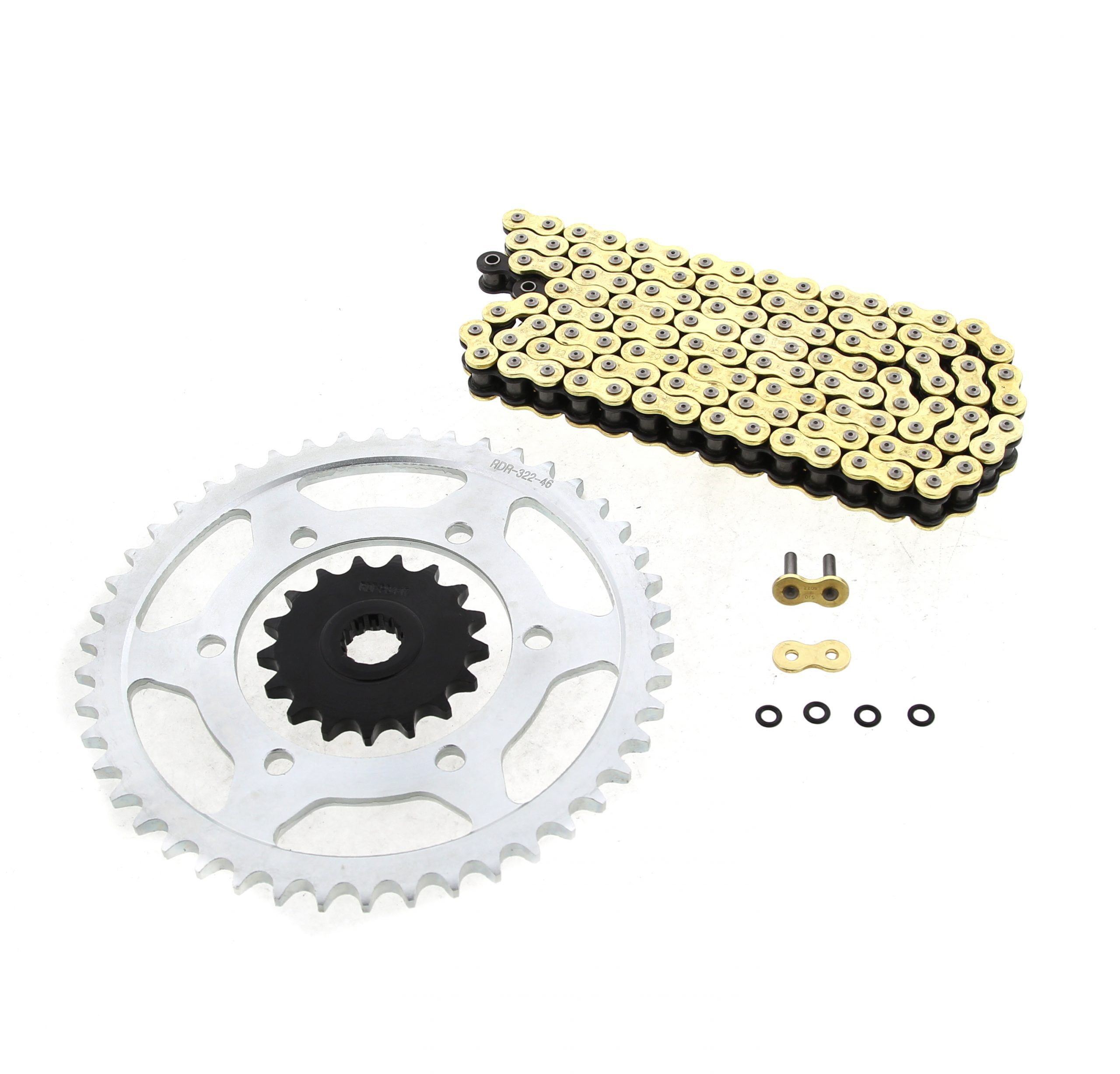 0305 Yamaha R6 YZFR6 530 Conv CZ SDZ Gold XRing Chain & Sprocket 17/