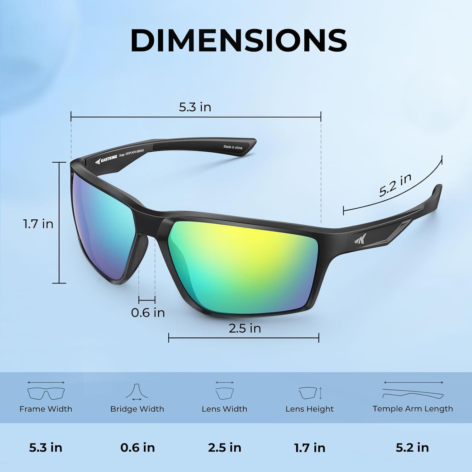 KastKing Polarized Sport Sunglasses, UV Protection Osage