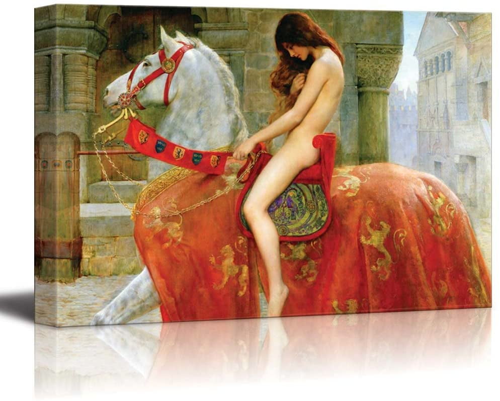 ready to hang Lady Godiva by John Collier Quality canvas wall art