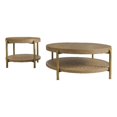 thumbnail image 1 of Arini Ensemble de 2 Pcs Table Basse Ronde et Table d'Appoint Lavage Sable, 1 of 15