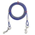 thumbnail image 1 of ZHAOCHENG Dos extremos, uno con dos cadenas de hierro, cuerdas de alambre de acero, dos correas para perros, collar para mascotas, arnés, accesorios, suministros, 1 of 1