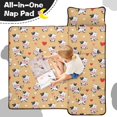 thumbnail image 4 of Cow and Heart Yellow Pattern Toddler Nap Mat with Pillow & Blanket, Soft Sleeping Mat for Preschool Daycare Travel Sleepovers, 4 of 6