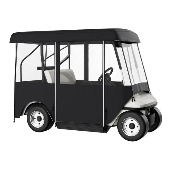Golf Cart Enclosure 86'', 4-Person Cover - 300D Waterproof Golf Cart Driving Enclosure with Clear Windows - Fits EZGO, Club Car, Yamaha