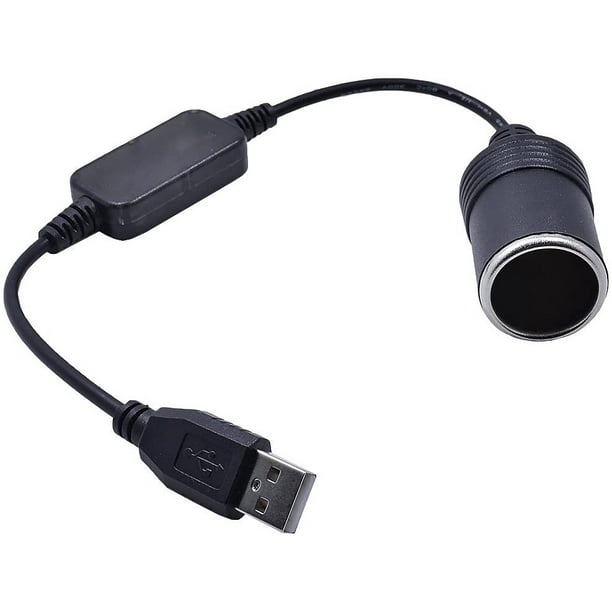 Port USB vers 12V allume-cigare pour voiture Adaptateur d'alimentation  Câble