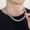 thumbnail image 5 of Men Italian 925 Sterling Silver Necklace 8-10-12MM Solid Miami Cuban Link Chain 18 "20" 22 "24" 26" 28 "30 "Man Women Jewelry Gift, 5 of 5