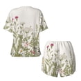 thumbnail image 5 of Picia Herbs and Wildflowers Pajamas Sets for Women Soft Short-Sleeved Pjs with Lounge Shorts Two Piece Sleepwear-, 5 of 9