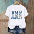 thumbnail image 4 of Lorytime Womens Tshirts Easter Crew Neck Shirt Short Sleeve Casual Trendy Tops Bunny Loose Basic Outfit Clothes, 4 of 6