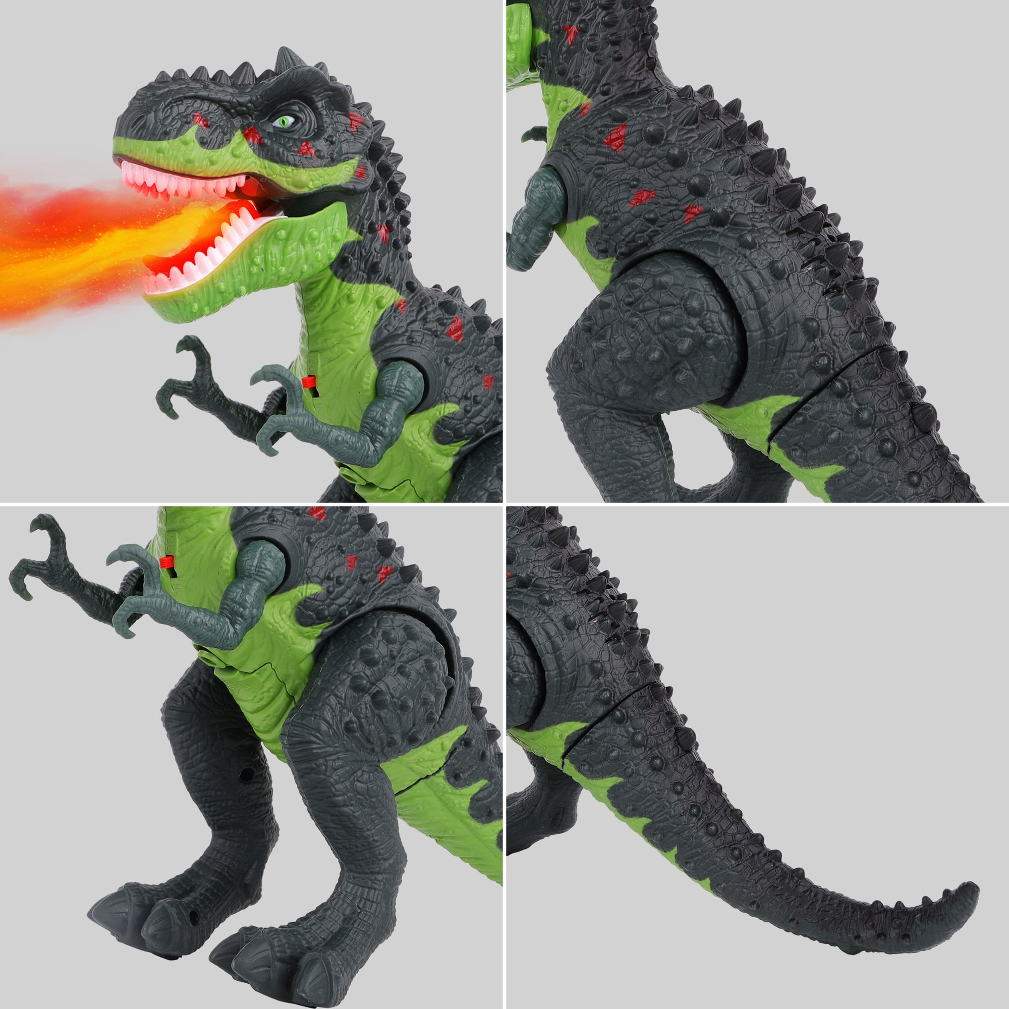 FiGoal Electric T-Rex Dinosaur Toy with Simulated Fire from LED Light Up  Water Spray and Roaring Sound for Kids and Toddlers