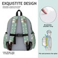 thumbnail image 5 of Chihuahua and Dog Paw Print Green Backpack for School, Cute School Bag with Adjustable Shoulder Straps and Padded Back, 13.4"x11"x4.7", 5 of 5