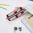thumbnail image 6 of Fotbe Buffalo Plaid Love And Gnome Pattern Leather Pencil Case, Pencil Pouch with Durable Zipper, Compact and Stylish Organizer for Stationery, Art Supplies, Travel Essentials, 6 of 7