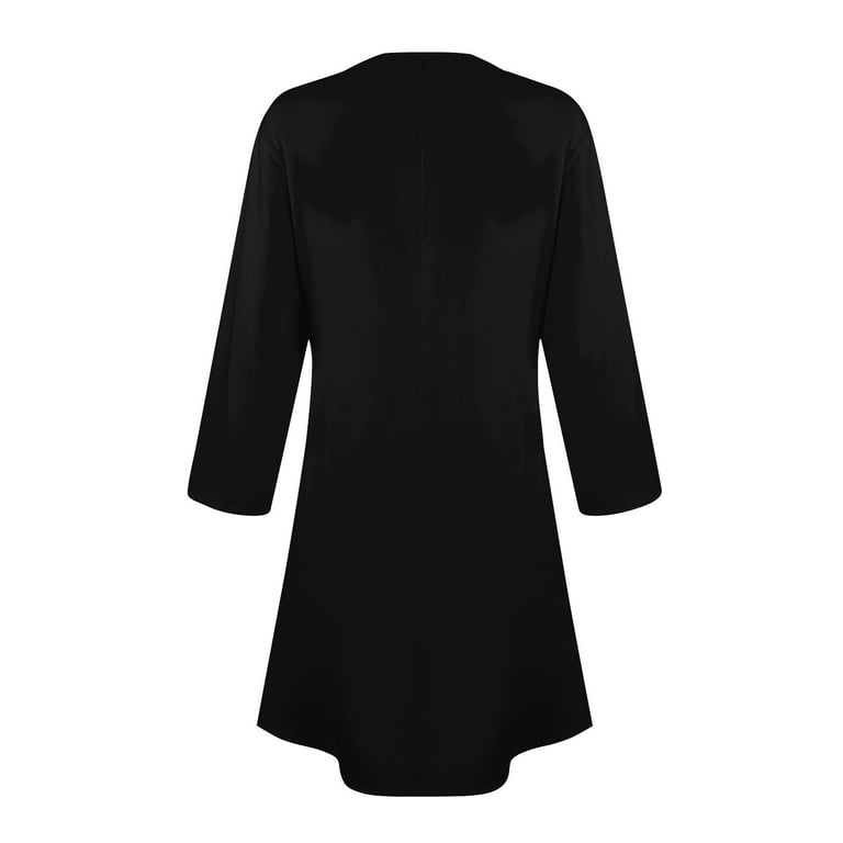 green emerald velvet dress Karen Kane Women's Three-Quarter Sleeve A-Line Dress - Black