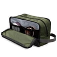 thumbnail image 4 of Travel Toiletry Bag for Men Hanging Dopp Kit Small Nylon Shaving Bag, Water Resistant Bathroom Toiletries Organizer for Traveling, Army Green, 4 of 8