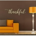 thumbnail image 3 of Kitchen Décor Thankful Cursive Vinyl Wall Decals Stickers Quote 23x7-Inch Beige, 3 of 5