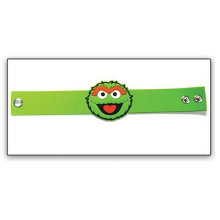 Face Rubber Band - Wristband - New Oscar Face PVC Rubber Green 81824ses
