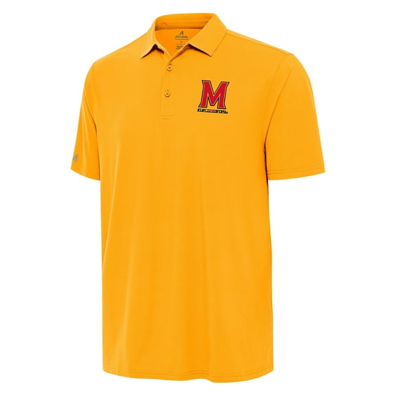 Men's Antigua Gold Maryland Terrapins Era Polo