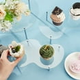 thumbnail image 3 of 1bag 3 sets 3 styles Acrylic Cupcake Riser Holder Acrylic Desserts Dispaly Stand with Stainless Steel Bar Clear 24.7~39.4x13~25x5~10cm 1 set/style, 3 of 6